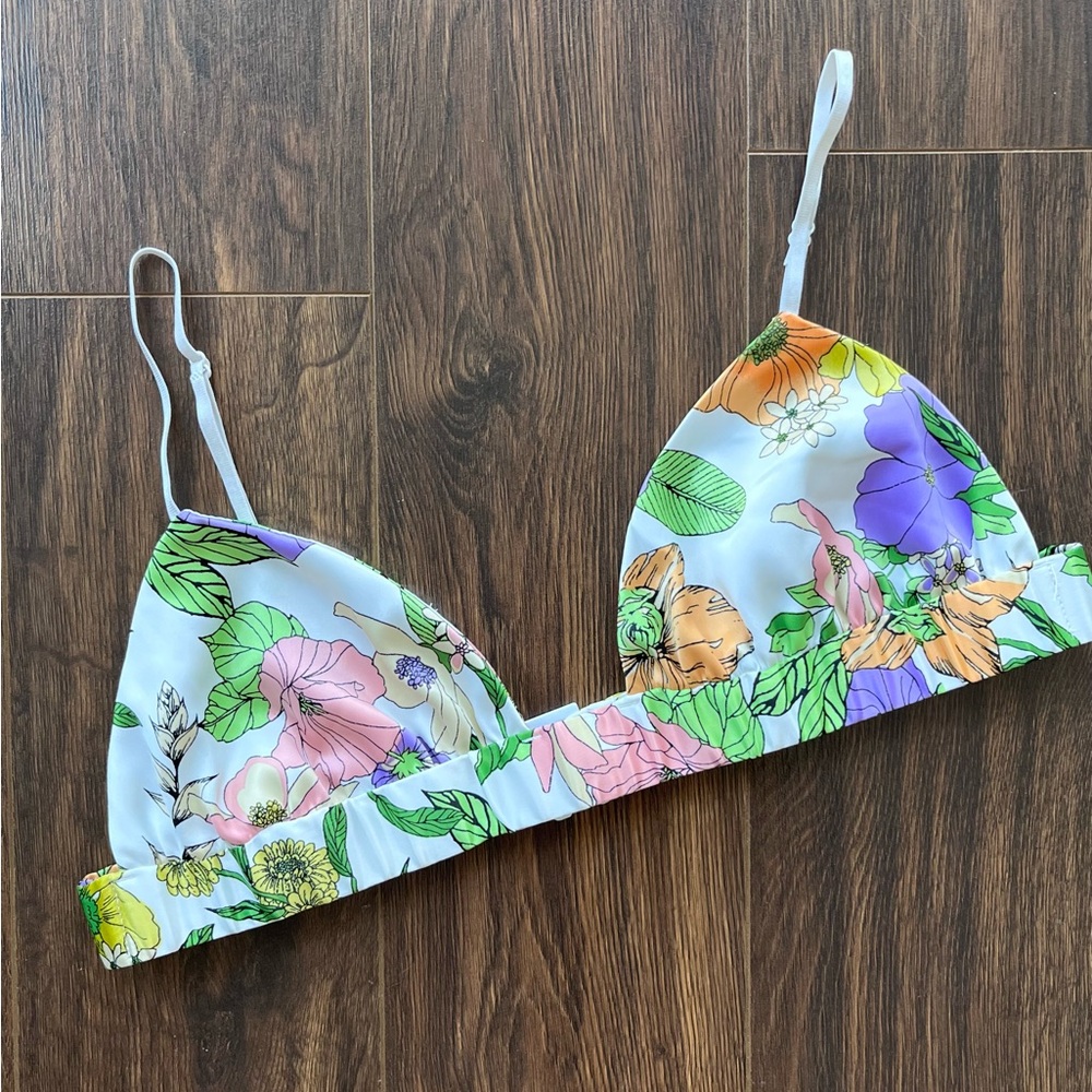 AFRM Silky Floral Bra Top